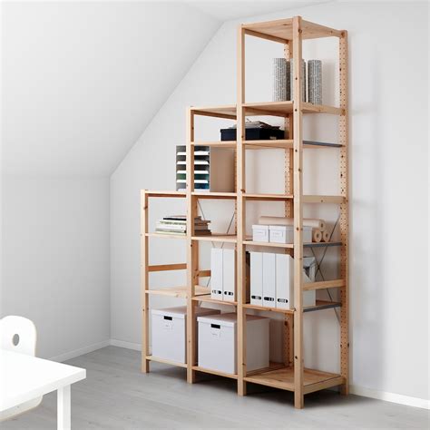 Crafted of manufactured wood in a smooth, painted finish, this <b>unit</b> consists of four intersecting cube shelves in various sizes ranging from 5" H x 5" W x 4" D to 10. . Ivar side unit dimensions